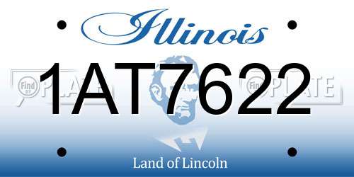 1AT7622 Illinois License Plate