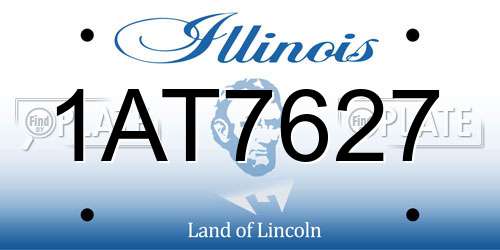 1AT7627 Illinois License Plate