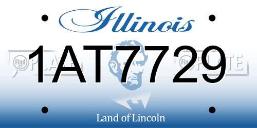 1AT7729 Illinois License Plate