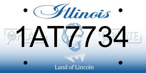 1AT7734 Illinois License Plate
