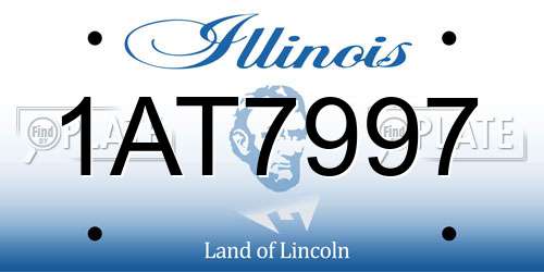 1AT7997 Illinois License Plate