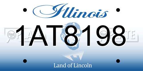 1AT8198 Illinois License Plate