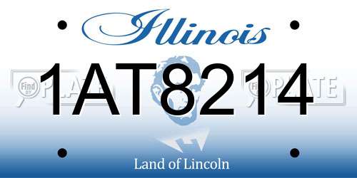 1AT8214 Illinois License Plate