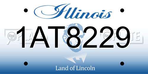 1AT8229 Illinois License Plate