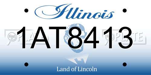 1AT8413 Illinois License Plate