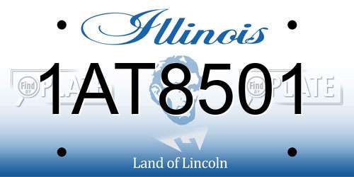 1AT8501 Illinois License Plate