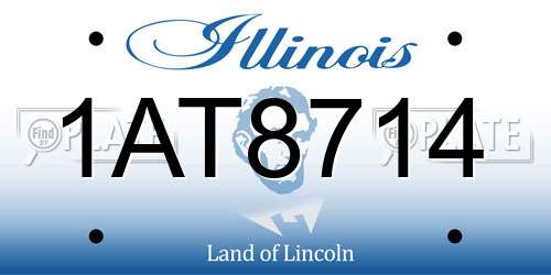 1AT8714 Illinois License Plate