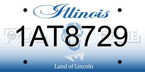 1AT8729 Illinois License Plate