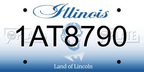 1AT8790 Illinois License Plate