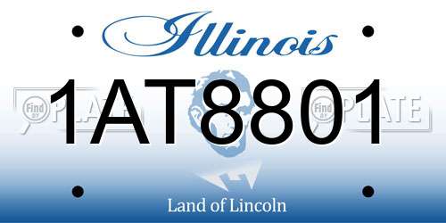 1AT8801 Illinois License Plate