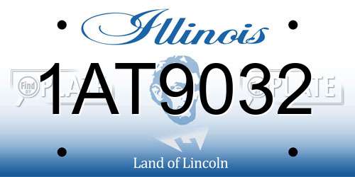 1AT9032 Illinois License Plate