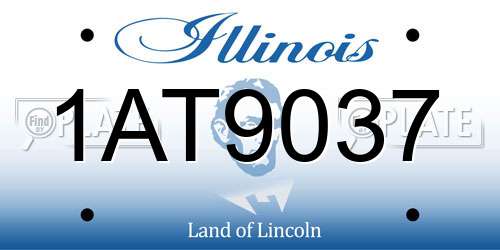 1AT9037 Illinois License Plate