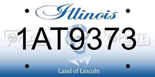 1AT9373 Illinois License Plate