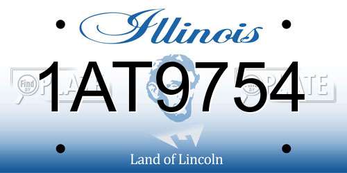 1AT9754 Illinois License Plate
