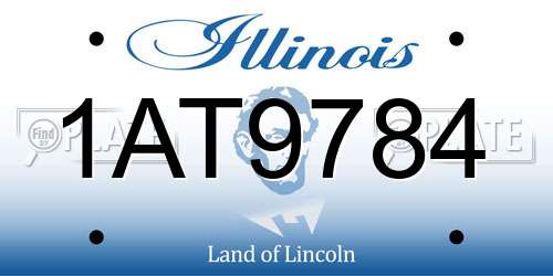 1AT9784 Illinois License Plate