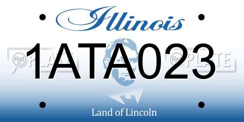 1ATA023 Illinois License Plate