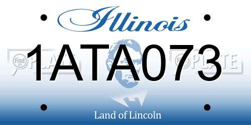 1ATA073 Illinois License Plate