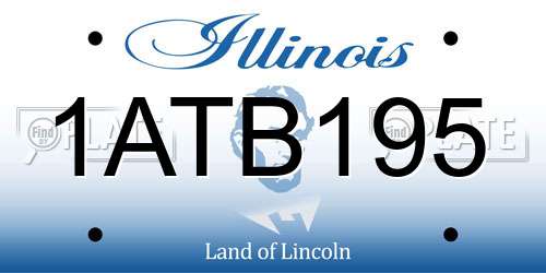 1ATB195 Illinois License Plate