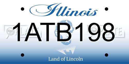 1ATB198 Illinois License Plate
