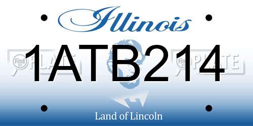 1ATB214 Illinois License Plate