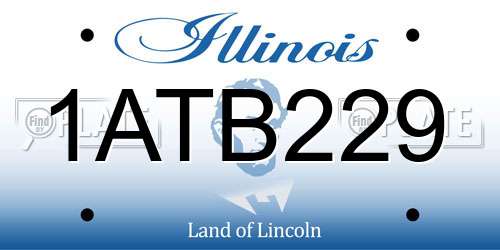 1ATB229 Illinois License Plate