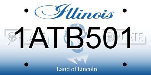 1ATB501 Illinois License Plate