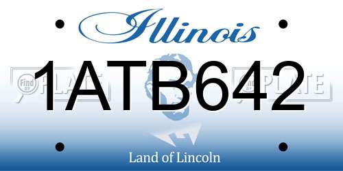 1ATB642 Illinois License Plate