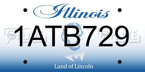 1ATB729 Illinois License Plate