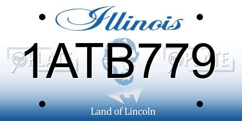 1ATB779 Illinois License Plate