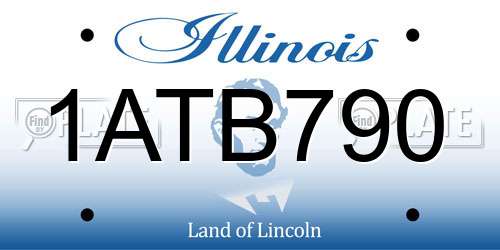 1ATB790 Illinois License Plate
