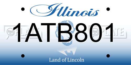 1ATB801 Illinois License Plate