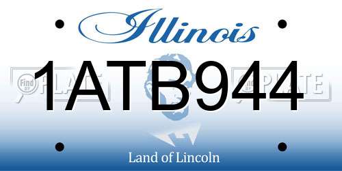 1ATB944 Illinois License Plate