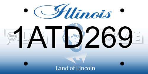 1ATD269 Illinois License Plate