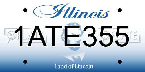 1ATE355 Illinois License Plate