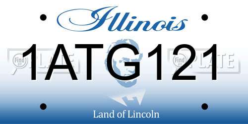 1ATG121 Illinois License Plate