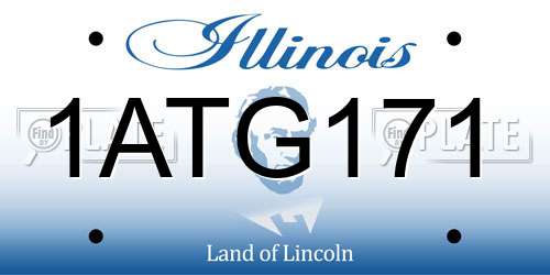 1ATG171 Illinois License Plate
