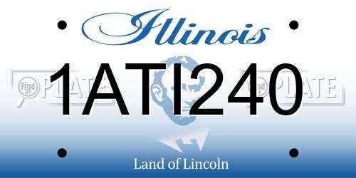 1ATI240 Illinois License Plate