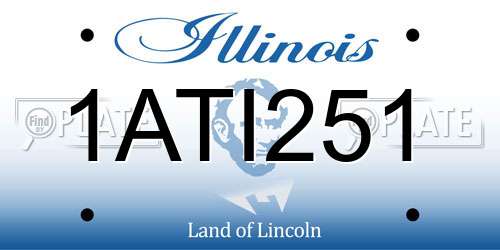 1ATI251 Illinois License Plate
