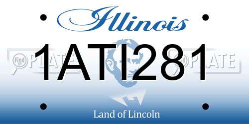 1ATI281 Illinois License Plate