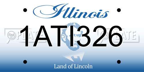 1ATI326 Illinois License Plate