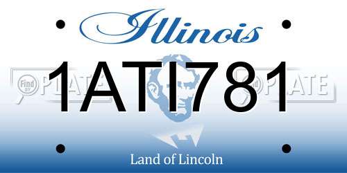 1ATI781 Illinois License Plate