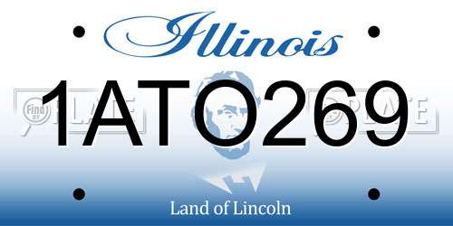 1ATO269 Illinois License Plate
