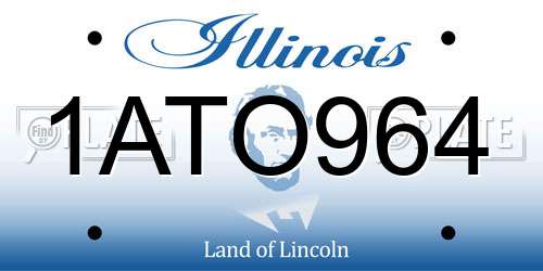 1ATO964 Illinois License Plate