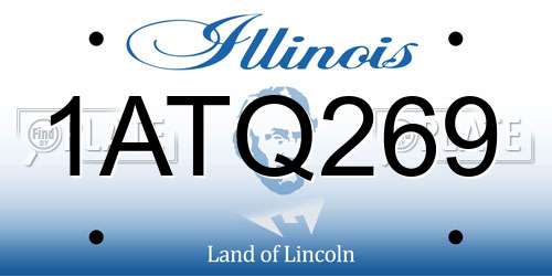 1ATQ269 Illinois License Plate