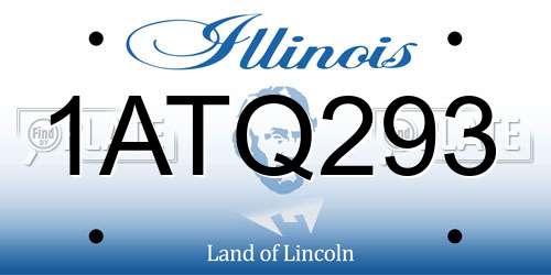 1ATQ293 Illinois License Plate