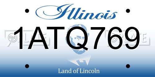 1ATQ769 Illinois License Plate