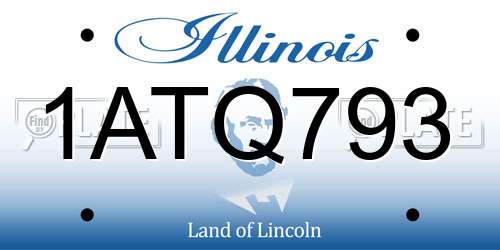 1ATQ793 Illinois License Plate