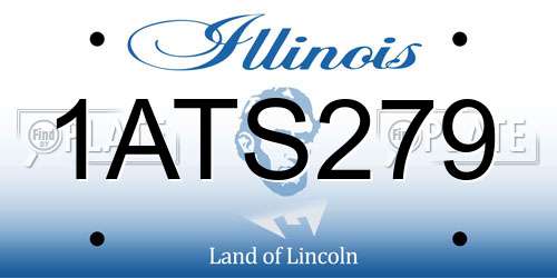 1ATS279 Illinois License Plate