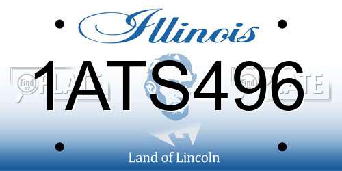 1ATS496 Illinois License Plate