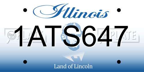 1ATS647 Illinois License Plate